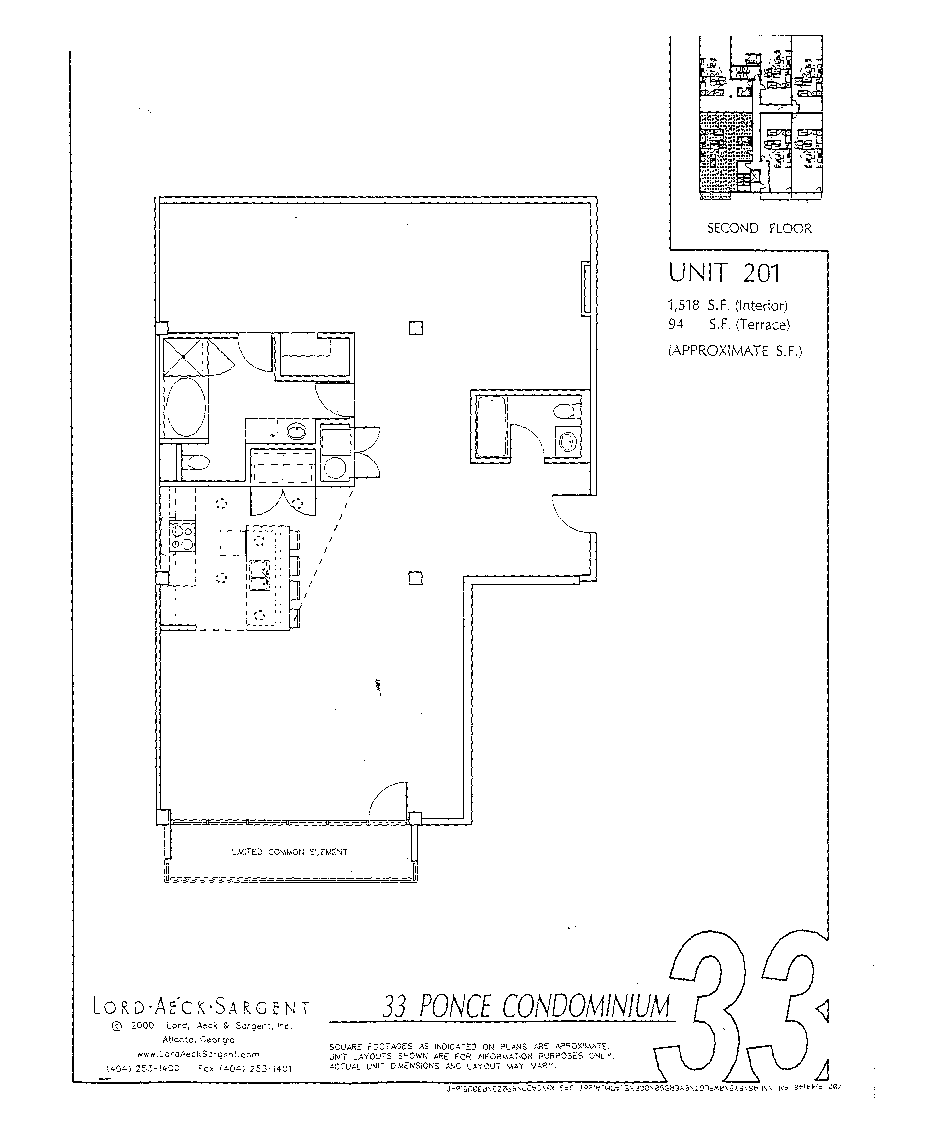 Floorplan for 33 Ponce Unit 201