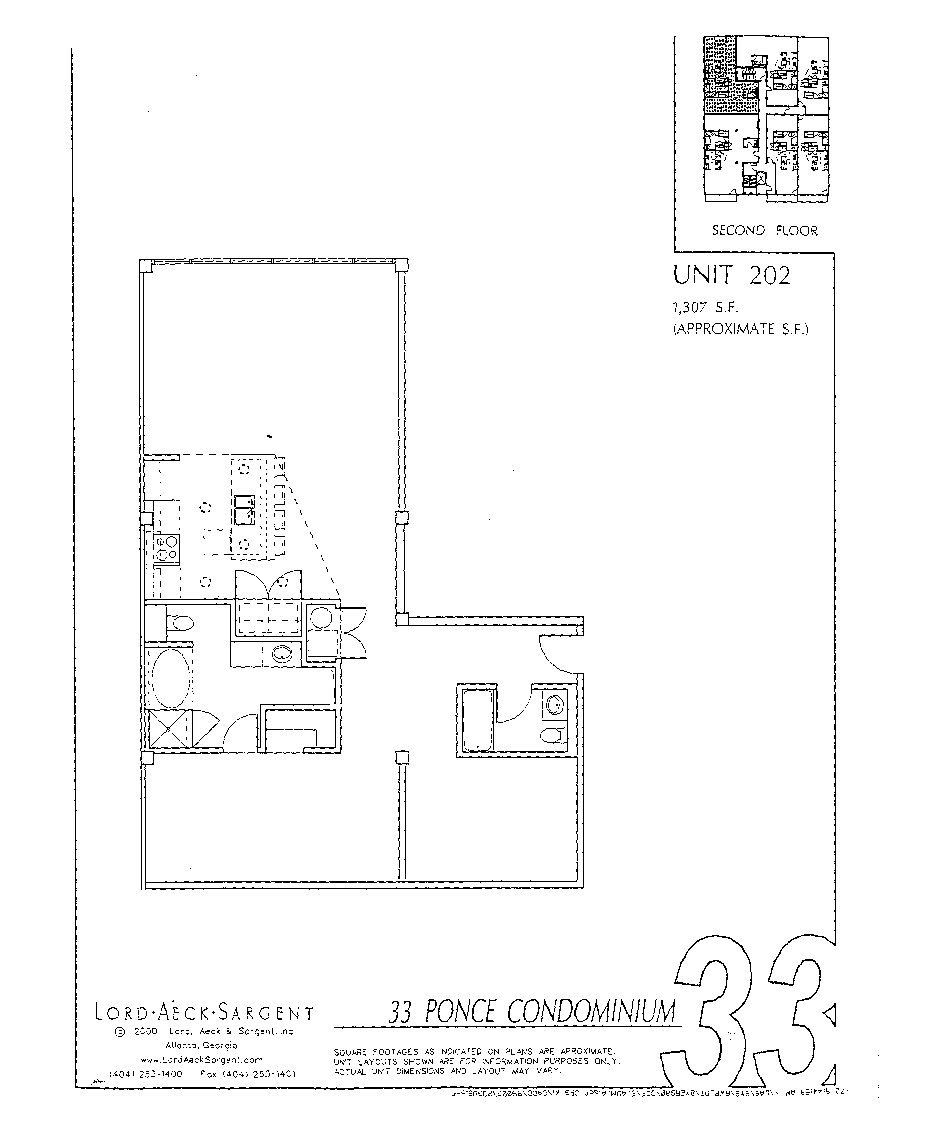 Floorplan for 33 Ponce Unit 202