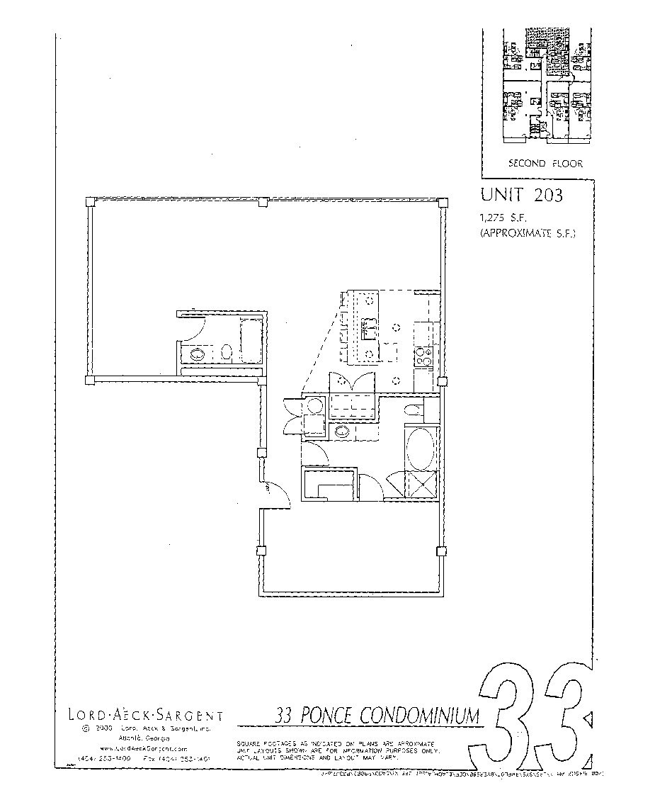 Floorplan for 33 Ponce Unit 203