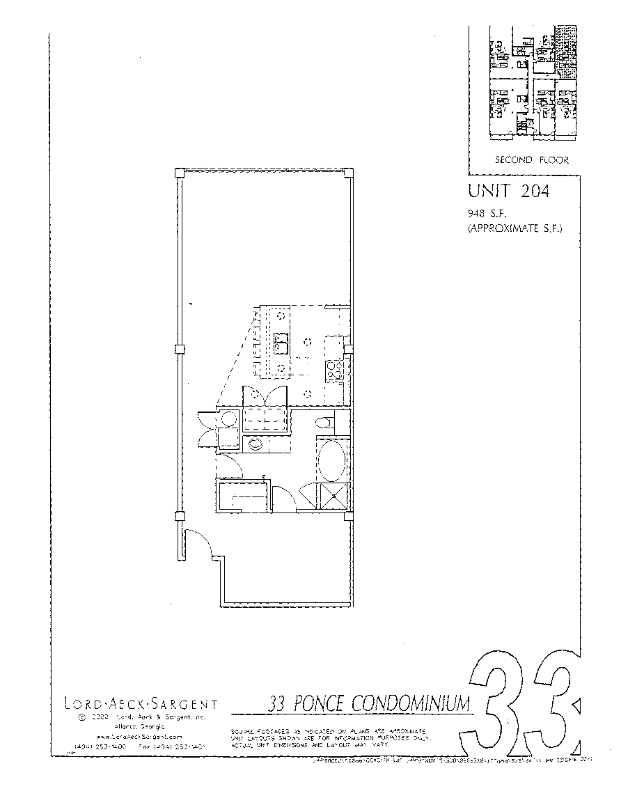 Floorplan for 33 Ponce Unit 204