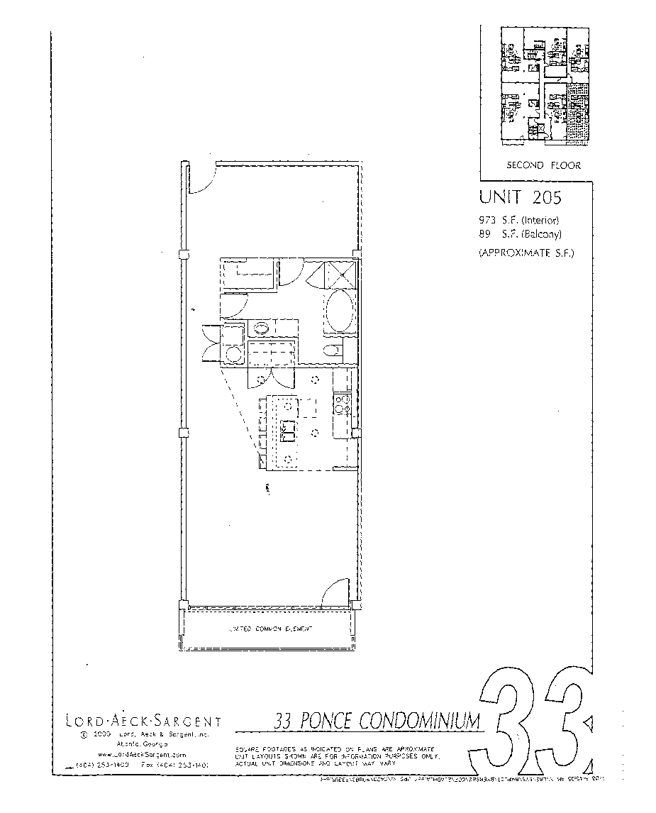 Floorplan for 33 Ponce Unit 205