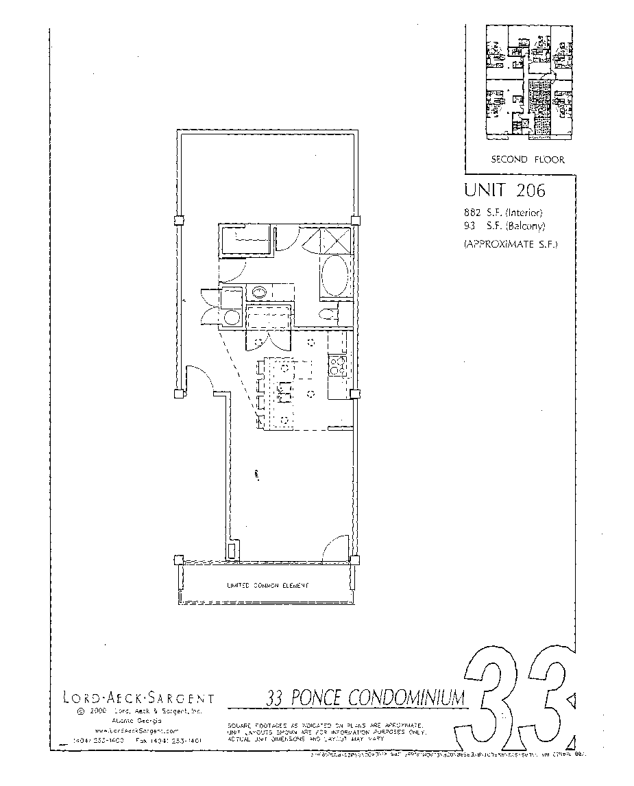 Floorplan for 33 Ponce Unit 206