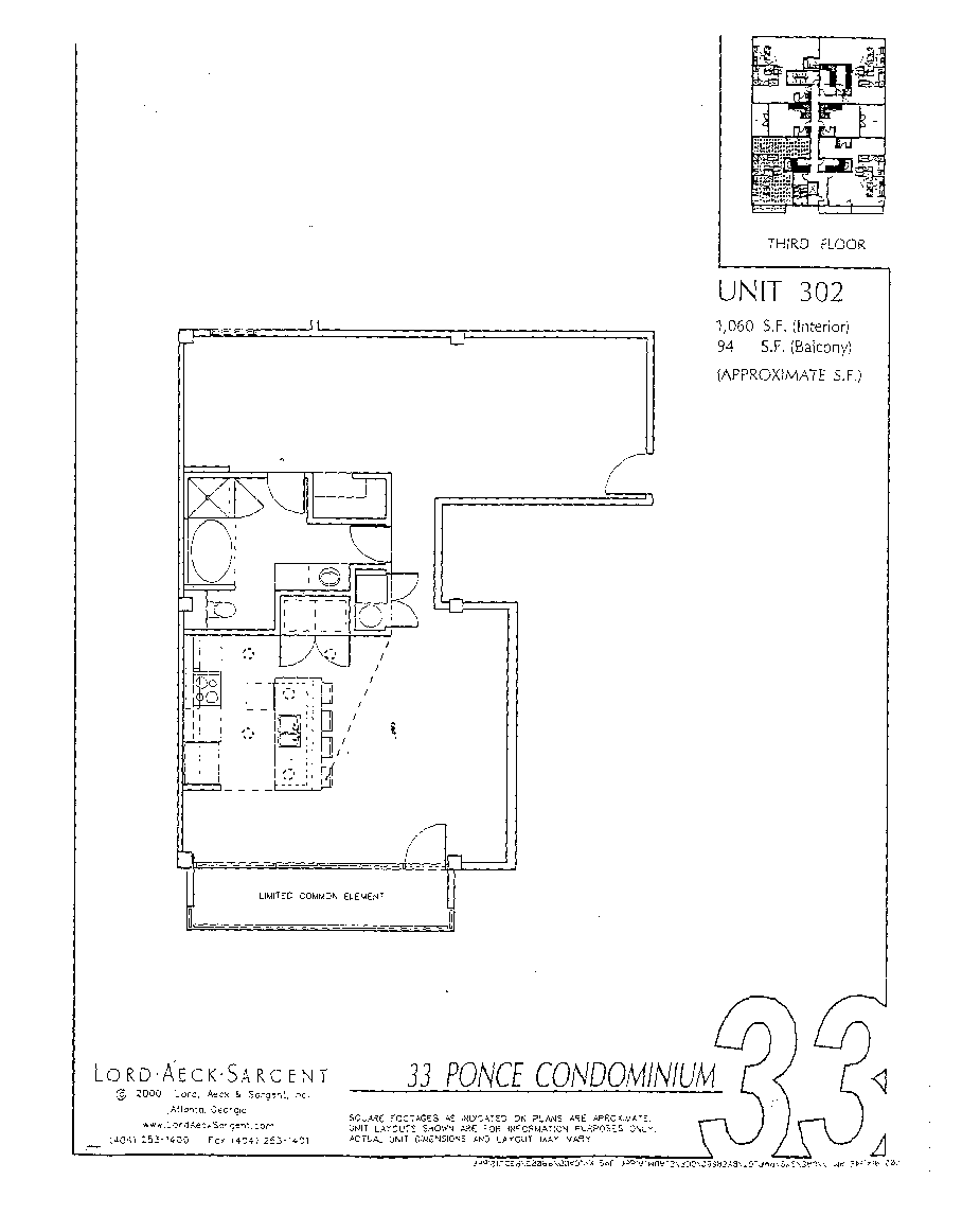 Floorplan for 33 Ponce Unit 302