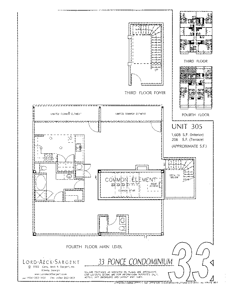 Floorplan for 33 Ponce Unit 305