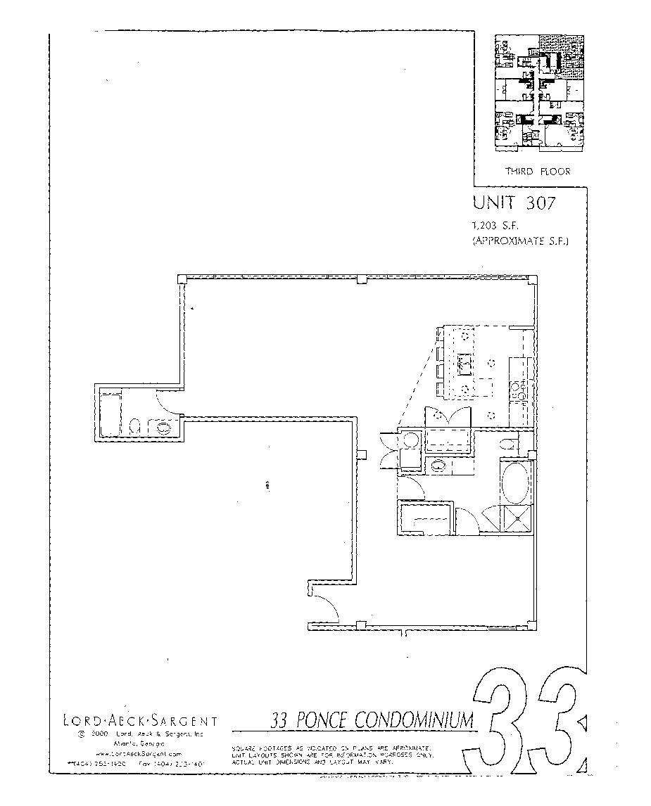 Floorplan for 33 Ponce Unit 307